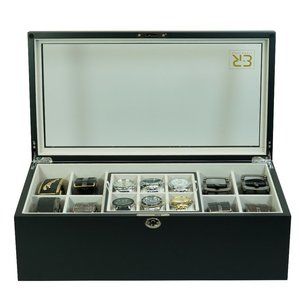 Luxurious Handmade Accessory Storage Box - Organize & Safeguard Belts, Watches